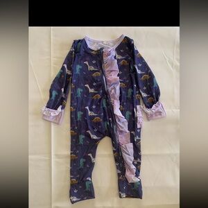 Purple Ruffle Dinosaur sleeper 2T.
